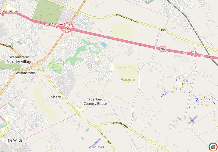 Map location of Oukraal Estate